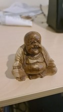 Wooden Happy Buddha Figure