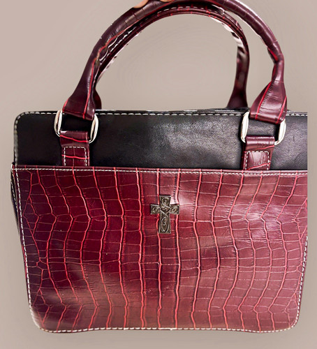 Black burgundy croc embossed - croc,