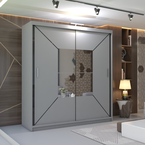 Modern bedroom double sliding - modern,