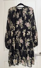 Ladies Matalan Papaya Floral Boho Floaty Dress Size 16