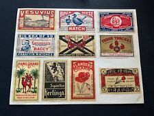 Vintage Matchbox labels on