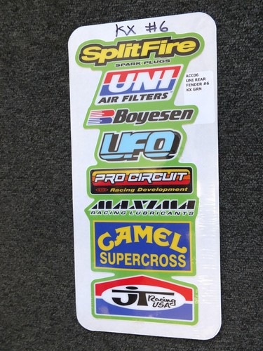Rear fender decals kawasaki - fender, kx
