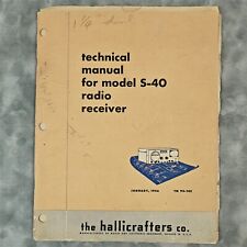 Vintage 1946 Hallicrafters S-40 Radio Receiver Manual 📚