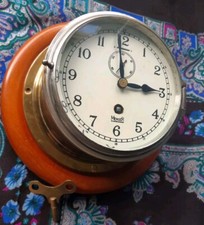 Vintage Mercer, St Alban's  8 Day Ships Bulkhead Clock Good Working Order 