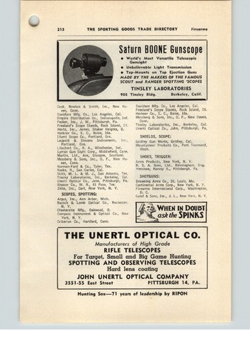 1952 paper saturn boone - paper, ad