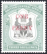Nyasaland / B.C.A. 1897 1d on