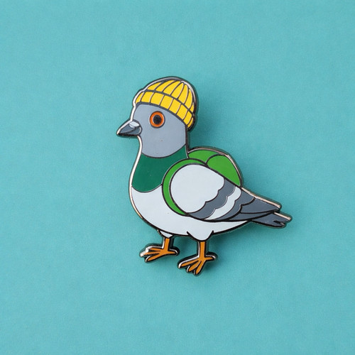 Pigeon enamel pin badge - pigeon,