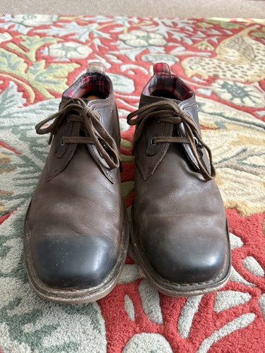 Men brown black leather - brown/black,