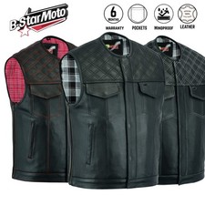 Vests for Men Genuine Leather