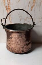 Antique Large Heavy Handmade Copper Boiler/planter  Cauldron 20cmhx23d C1800s. 