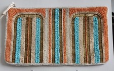 Ladies Beaded Zip top Clutch Bag New