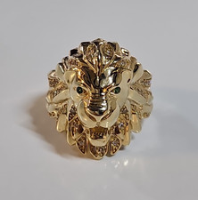 9ct Yellow Gold Lion Head Ring