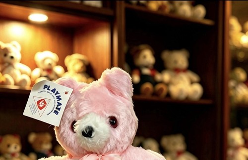 Playmate pink plush bear - plush,