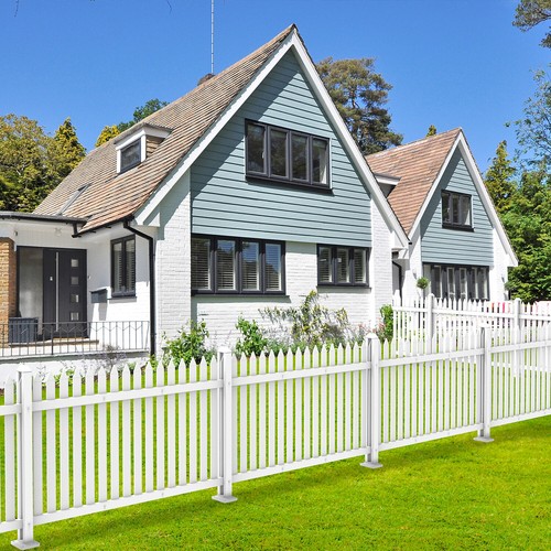 Vinyl picket fence - vinyl,