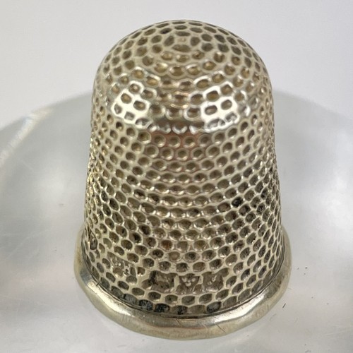 Antique solid silver - solid, thimble