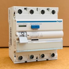 Hager 63A RCCB RCD 4P  Four Pole 3 Phase 63 Amp 30 mA 0.03A Type A CDA463U