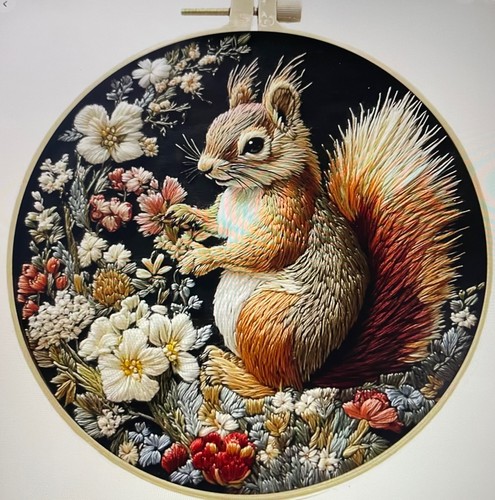 Embroidery kit with display - embroidery,