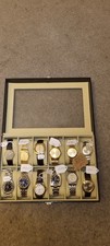 Vintage Watch Collection x12 In Display Case SEIKO JUNGHUNS RELIDE Joblot Bundle