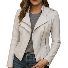 Women's Beige Genuine Leather