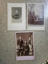 3 Cabinet Card photos, one is by famous Paris photographer Lambert