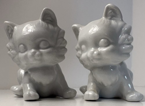 Pair small vintage white - of,