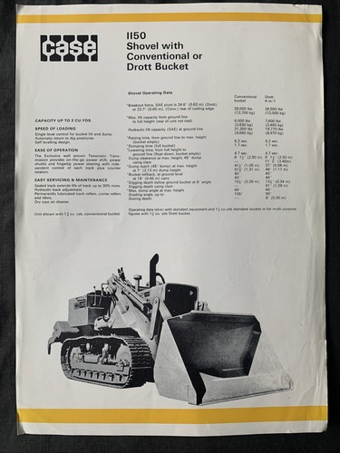 Case 1150 shovel with - 1150,