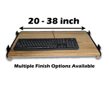 Oak Keyboard Tray (Satin Clear