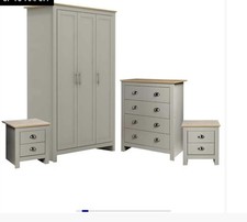 Lancaster Grey 4pc Bedside