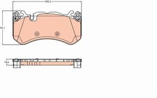 Brake pads GDB2220 TRW for