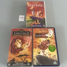 The Lion King TrilogyWalt Disney VHS Video Tape Movie Film Family