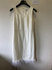 TOGETHER White Feather Trim