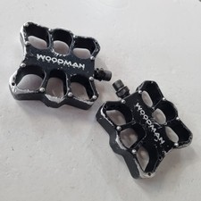 Woodman Components Mountain Road Racing Bike Pedals bicycle black retro Pair of