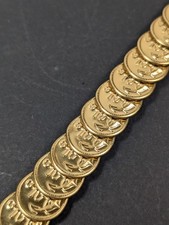 Vintage Gold Tone Coin Stretch
