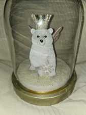 Polar Bear Christmas Decoration. In Large Bell Jar With Diamond. Great Condition