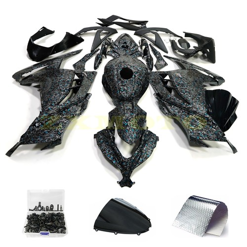 Blue black forged carbon - blue,