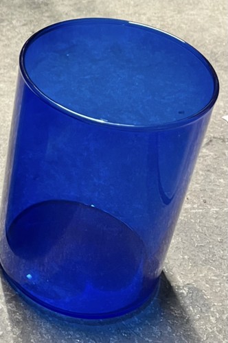 Ikea 1990 blue glass vase - blue,