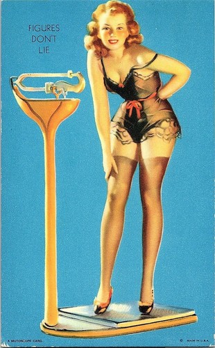 Mutoscope pin card - card, "figures