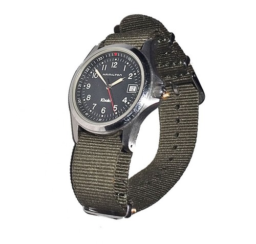 Hamilton khaki 8775 black dial - khaki,