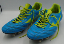 MIZUNO MORELLA NEO FOOTBALL BOOTS BLUE & LIME UK SIZE 10 GOOD CONDITION PLS READ