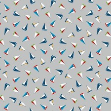Mini BOATS grey cotton fabric