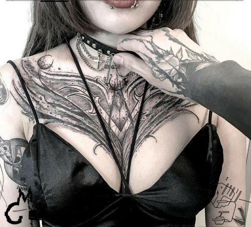Chest large size tattoo - large,