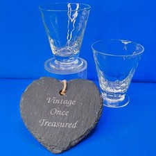 2 x CORDIAL GLASSES * Wavy
