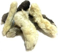 100% Natural Rabbit Feet with Fur a natural De-wormer & Digestive Aid for Dogs