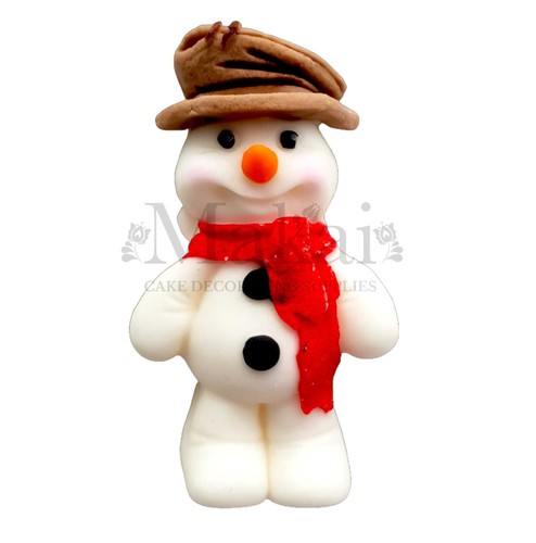 Large snowman edible fondant - snowman,