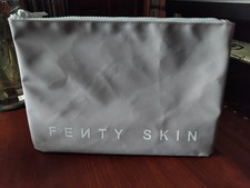 FENTY Beauty Makeup Cosmetic Bag  GREY ZIPPED NEW Rare