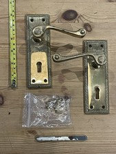 Brass Door Handles | 8 Screws & Spindle
