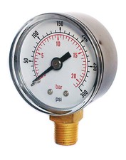 Pressure Gauge 50mm Dial 0/300