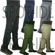 Mens Elasticated Cotton Cargo