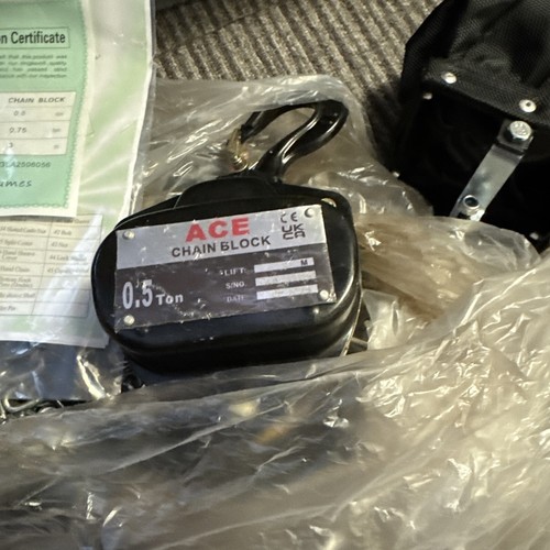 Chain block and tackle - and,