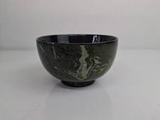 PhuongNam Lacquerware Bowl Trinket Dish Black Green Marble Effect  Vietnam